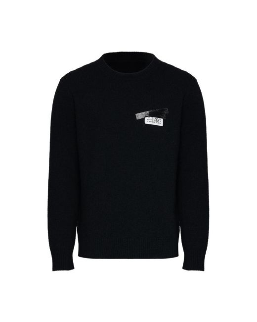 MM6 by Maison Margiela Round-Neck Knitwear in het Black voor heren
