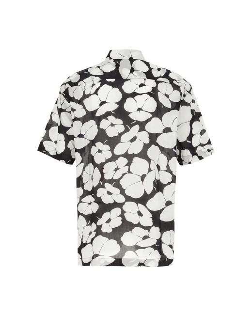 Dries Van Noten Black Short Sleeve Shirts for men
