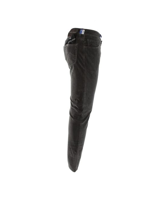 Jacob Cohen Black Straight Trousers for men