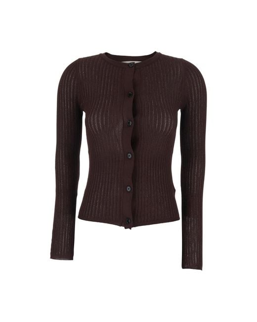 Jucca Truien & Vesten ,Bruin ,Perforated Cardigan in het Brown