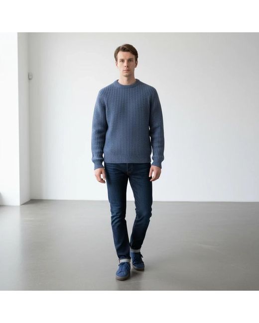 Aspesi Blue Round-Neck Knitwear for men