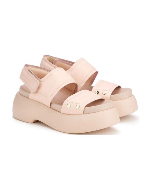 Agl Attilio Giusti Leombruni Pink Flat Sandals