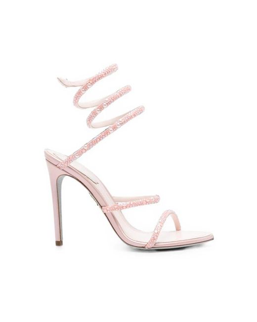 Rene Caovilla Pink High Heel Sandals