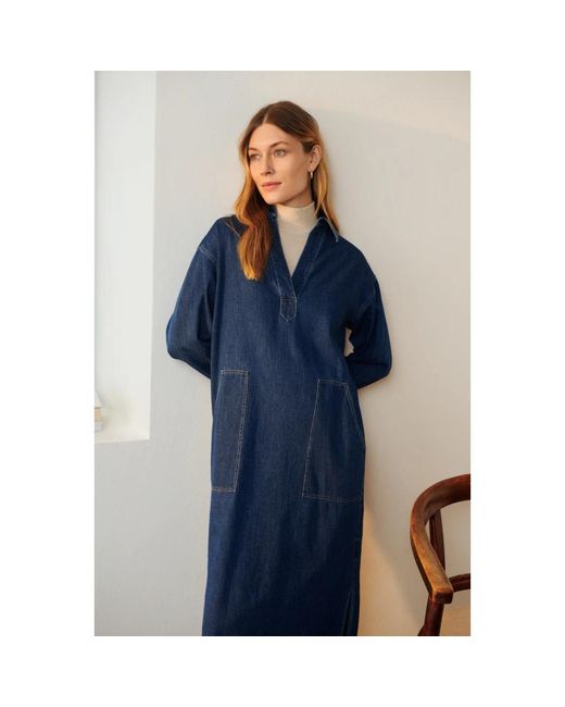 Part Two Blue Midi Dresses