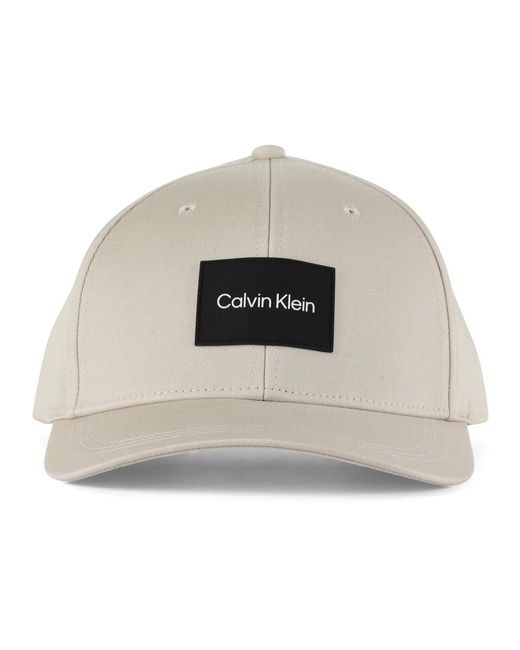 Cappello da mare in cotone con logo di Calvin Klein in Natural da Uomo