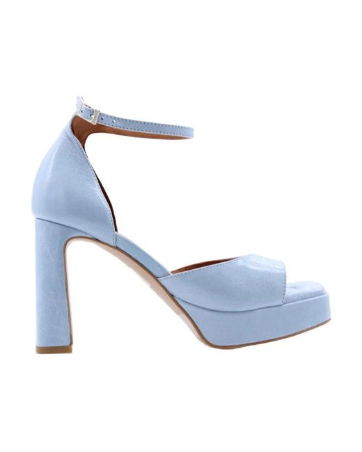 Angel Alarcon Blue High Heel Sandals