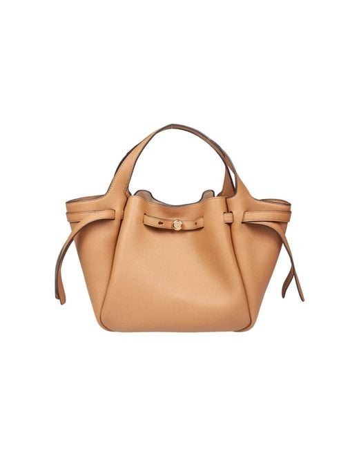 Tory Burch Brown Tiramisu Leder Tote Handtasche