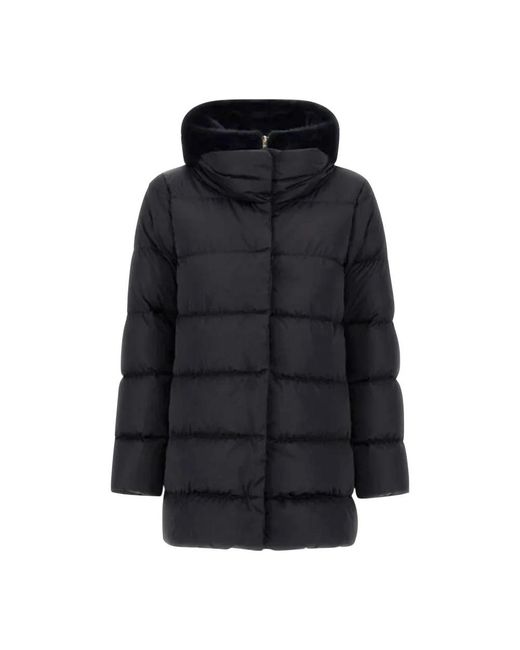 Herno Jassen ,Zwart ,Polyester A-Shape Donsjas in het Black
