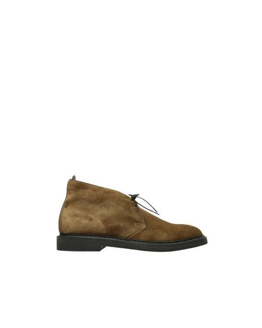 Officine Creative Green Lace-Up Boots for men