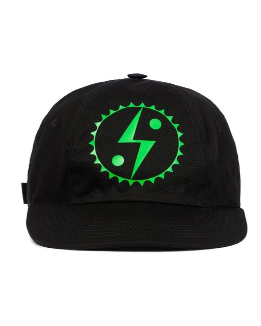 Stella McCartney Accessoires ,Zwart ,Katoen Logo Baseball Cap in het Green