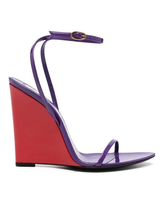 Saint Laurent Purple Wedges