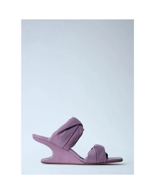 Rick Owens Purple Heeled Mules