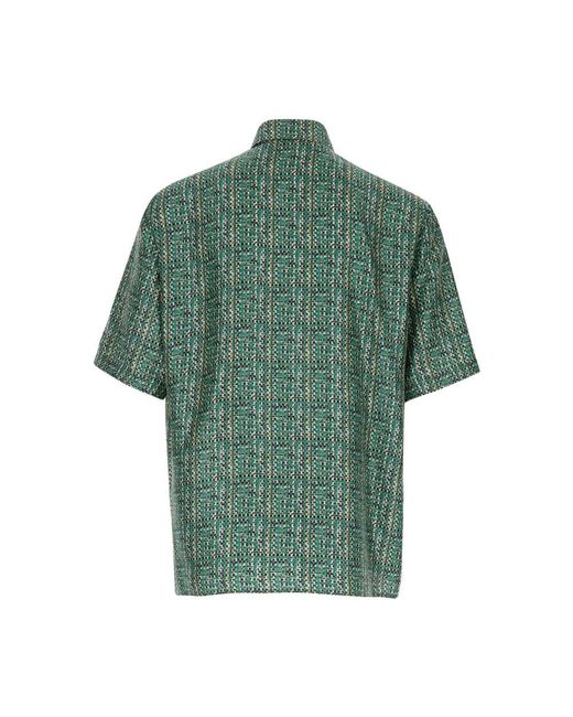 Fendi Green Short Sleeve Shirts for men