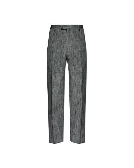 Straight Trousers Ferragamo de hombre de color Gray