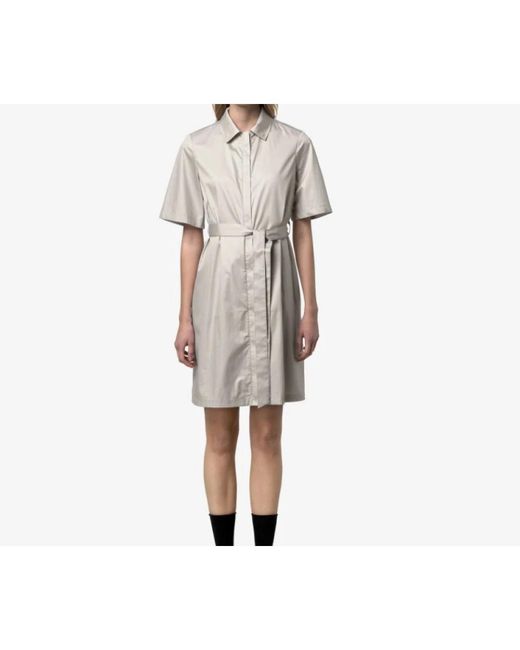 K-Way Gray Shirt Dresses