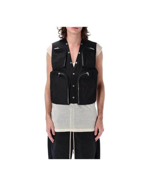 Vests Rick Owens de hombre de color Black