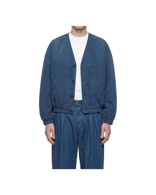 Hed Mayner V-Ausschnitt Jeansjacke in Blue für Herren