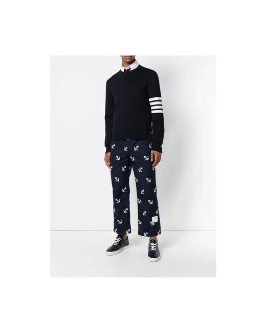 Thom Browne Blue Round-Neck Knitwear for men