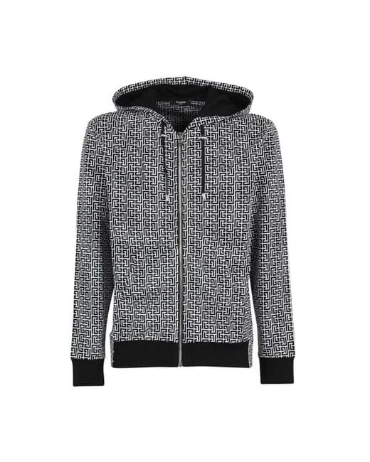 Balmain Gray Zip-Throughs for men