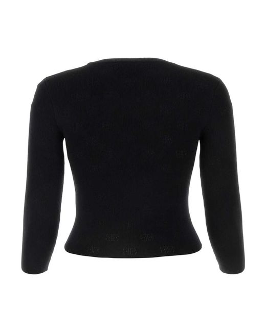 Balenciaga Black Round-Neck Knitwear