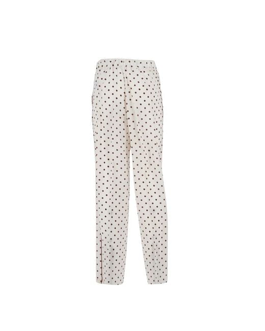 P.A.R.O.S.H. White Wide Trousers