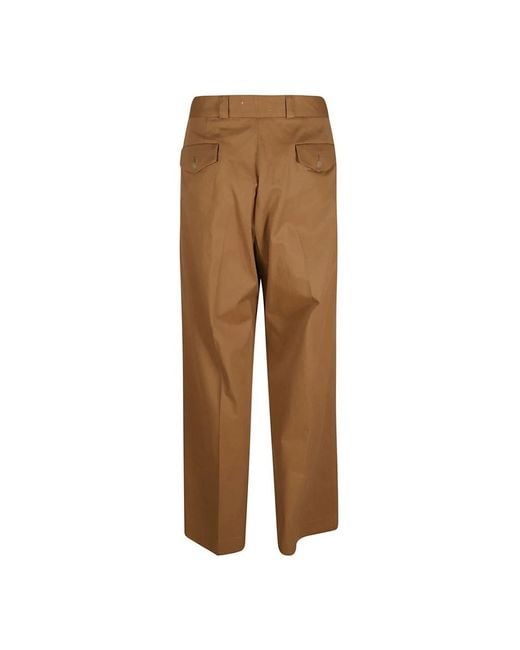 Laneus Brown Wide Trousers for men