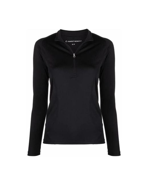 Perfect Moment Black Long Sleeve Tops