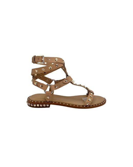 Flat Sandals Ash en coloris Metallic