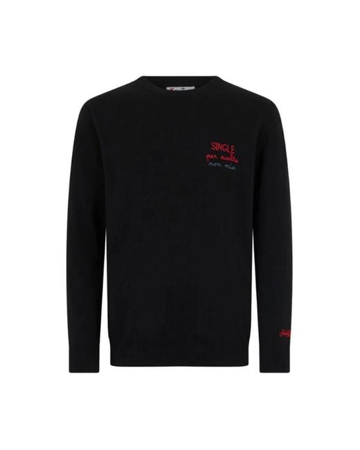 Round-Neck Knitwear Mc2 Saint Barth pour homme en coloris Black