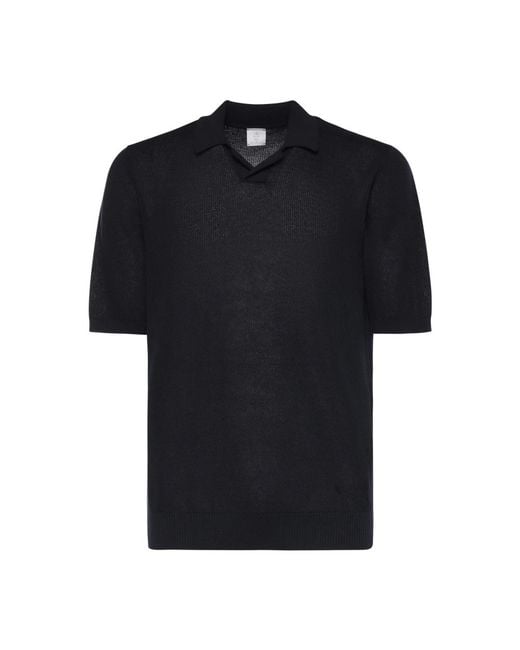 Eleventy Black Polo Shirts for men