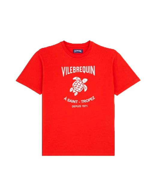 T-shirt e polo rossi di Vilebrequin in Red da Uomo
