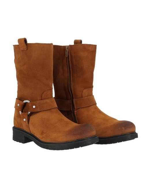 Ermanno Scervino Brown Cowboy & Biker Boots