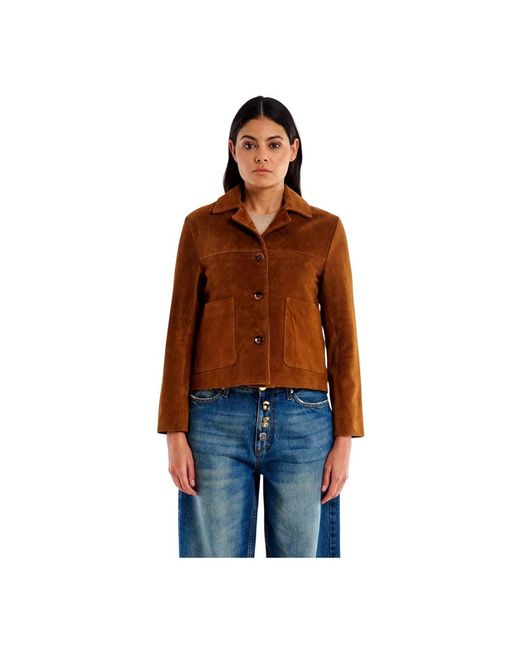 Leather Jackets ViCOLO de color Orange