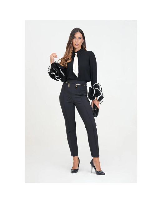 Pantalones Negros Slim-Fit Tobillo, Mujer, Talla Elisabetta Franchi de color Black