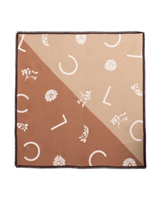Luisa Cerano Brown Silk Scarves