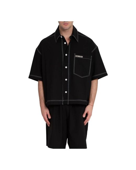 Camicia corta in stile uniforme di Bonsai in Black da Uomo