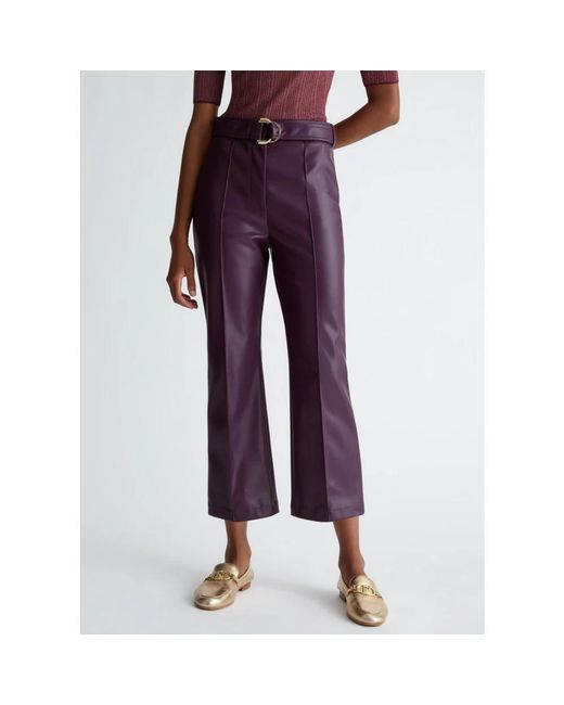 Liu Jo Purple Cropped Trousers