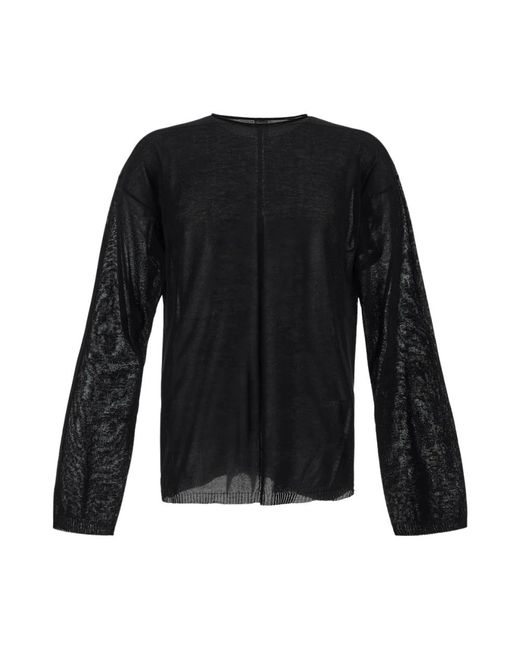 Rick Owens Vielseitiges langarm-t-shirt aus baumwolle in Black für Herren