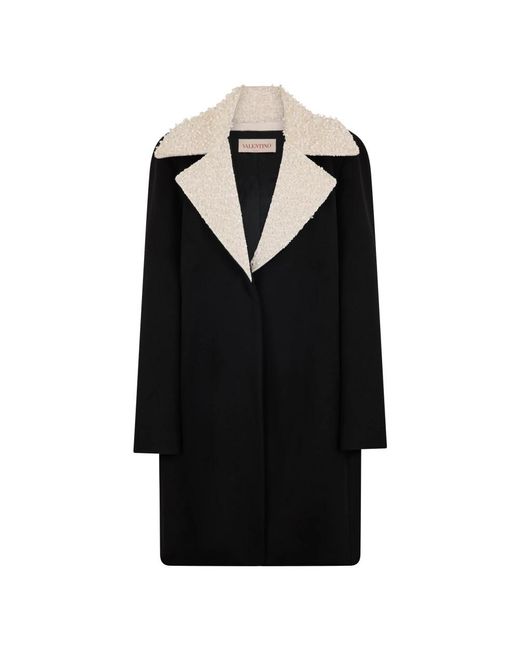 Valentino Garavani Black Single-Breasted Coats