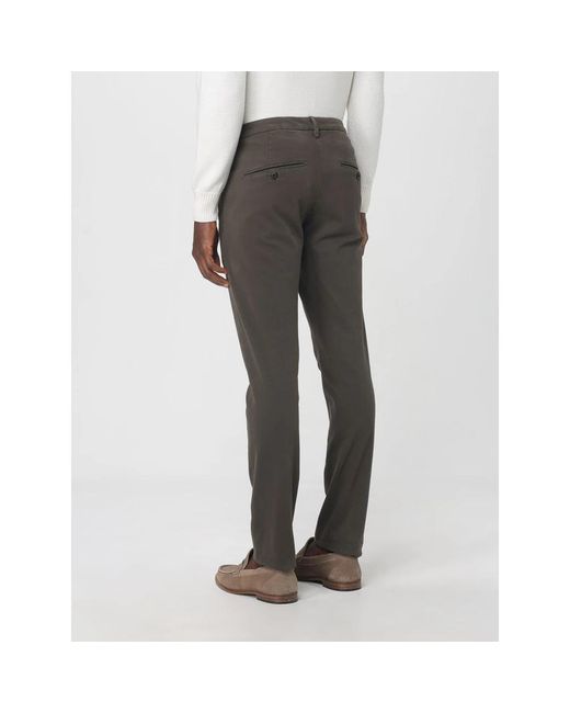 Dondup Gray Slim-Fit Trousers for men