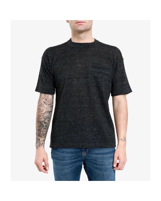 Grifoni Tops ,Grijs ,Katoen T-Shirts in het Black voor heren