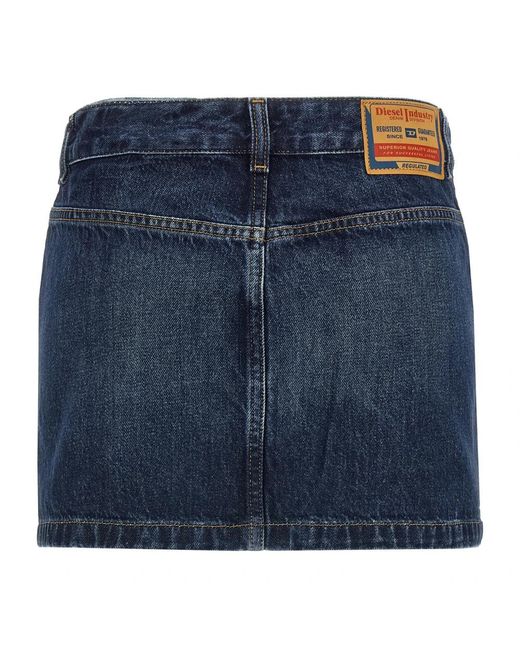 DIESEL De-Ron Mini Rok in het Blue