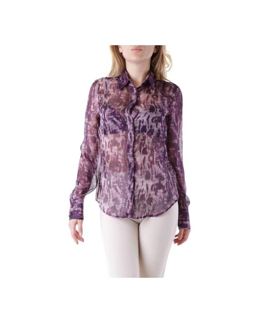 John Richmond Silk Blouse in het Purple