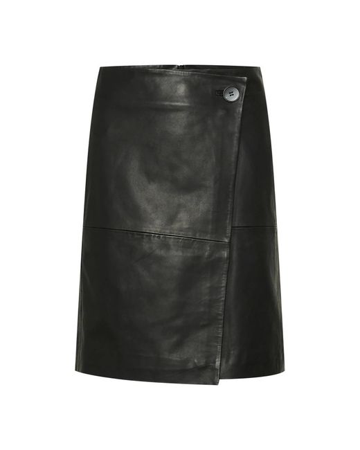 Inwear Black Leather Skirts
