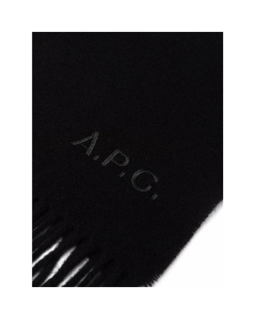 A.P.C. Black Winter Scarves for men