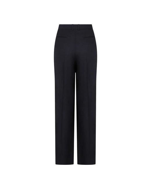 PT01 Broeken ,Blauw ,Leer Wide Leg Tailored Broeken in het Blue