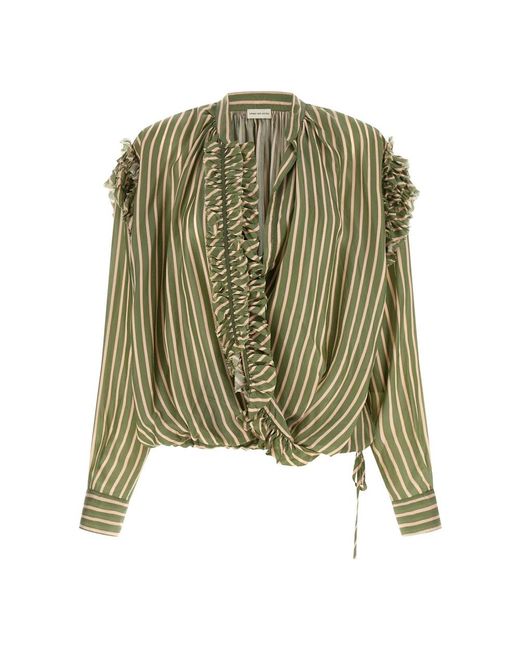 Dries Van Noten Green Blouses