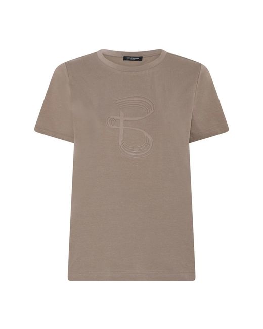 Bruuns Bazaar Tops ,Katoen Gedrukte Klassieke Tee Fungi in het Gray