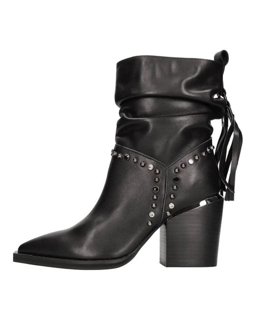 Alma En Pena. Black Cowboy & Biker Boots