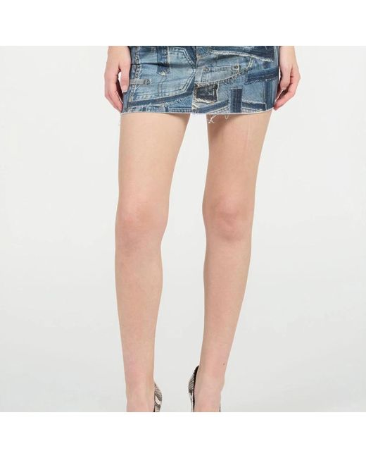 Roberto Cavalli Blue Denim Skirts